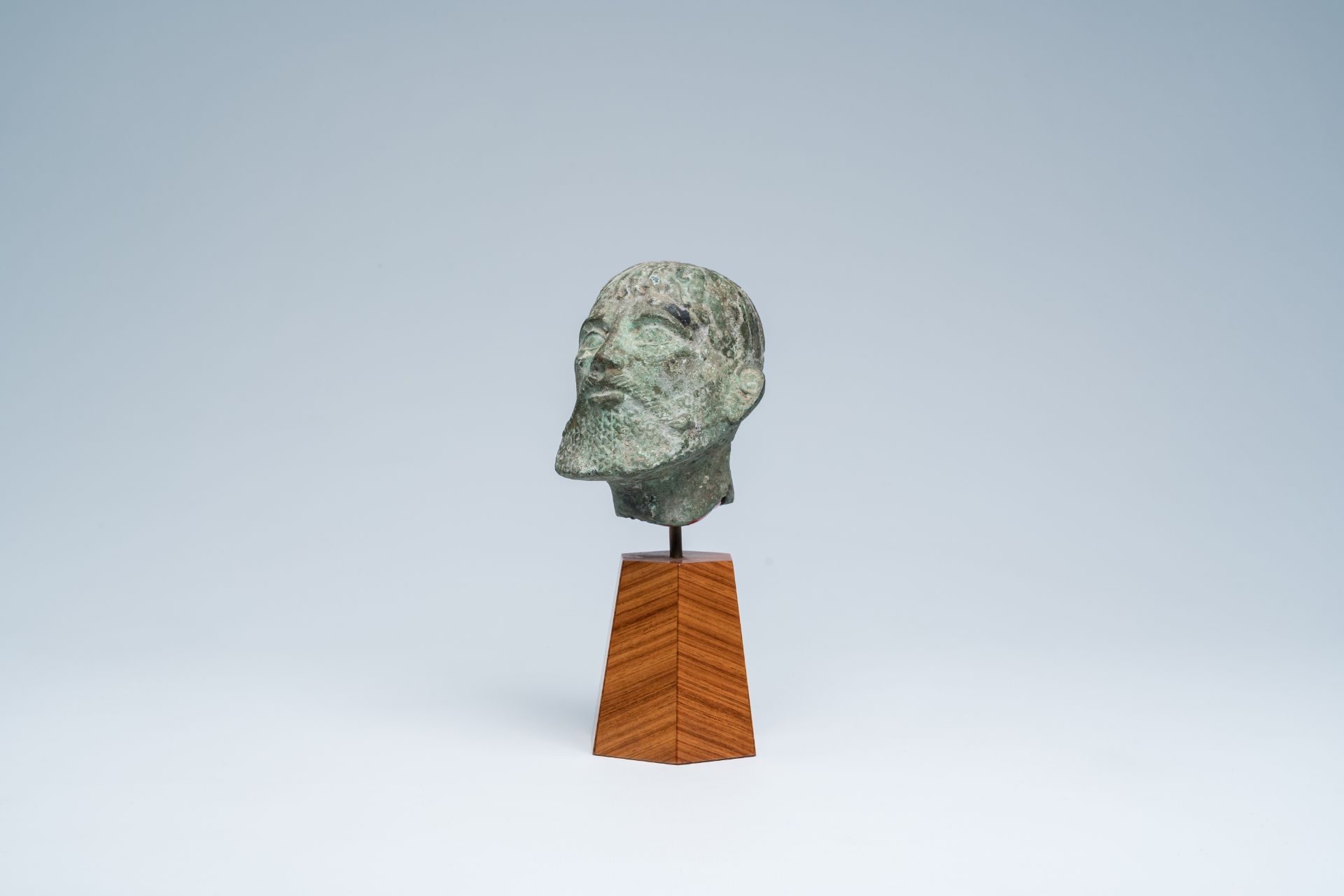 A bronze head of a bearded man after the Antique, probably Grand Tour, Italy, 19th C.