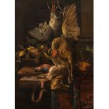Flemish school: Hunting still life, oil on canvas, 17th C. and later