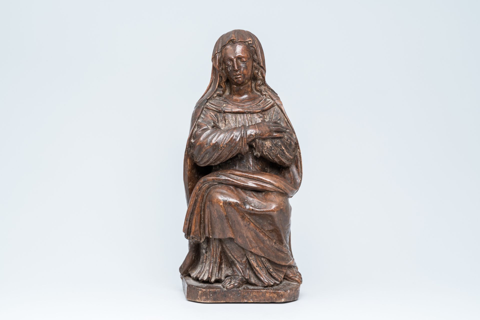 A Flemish carved wood our Lady of Sorrows, 16th/17th C.