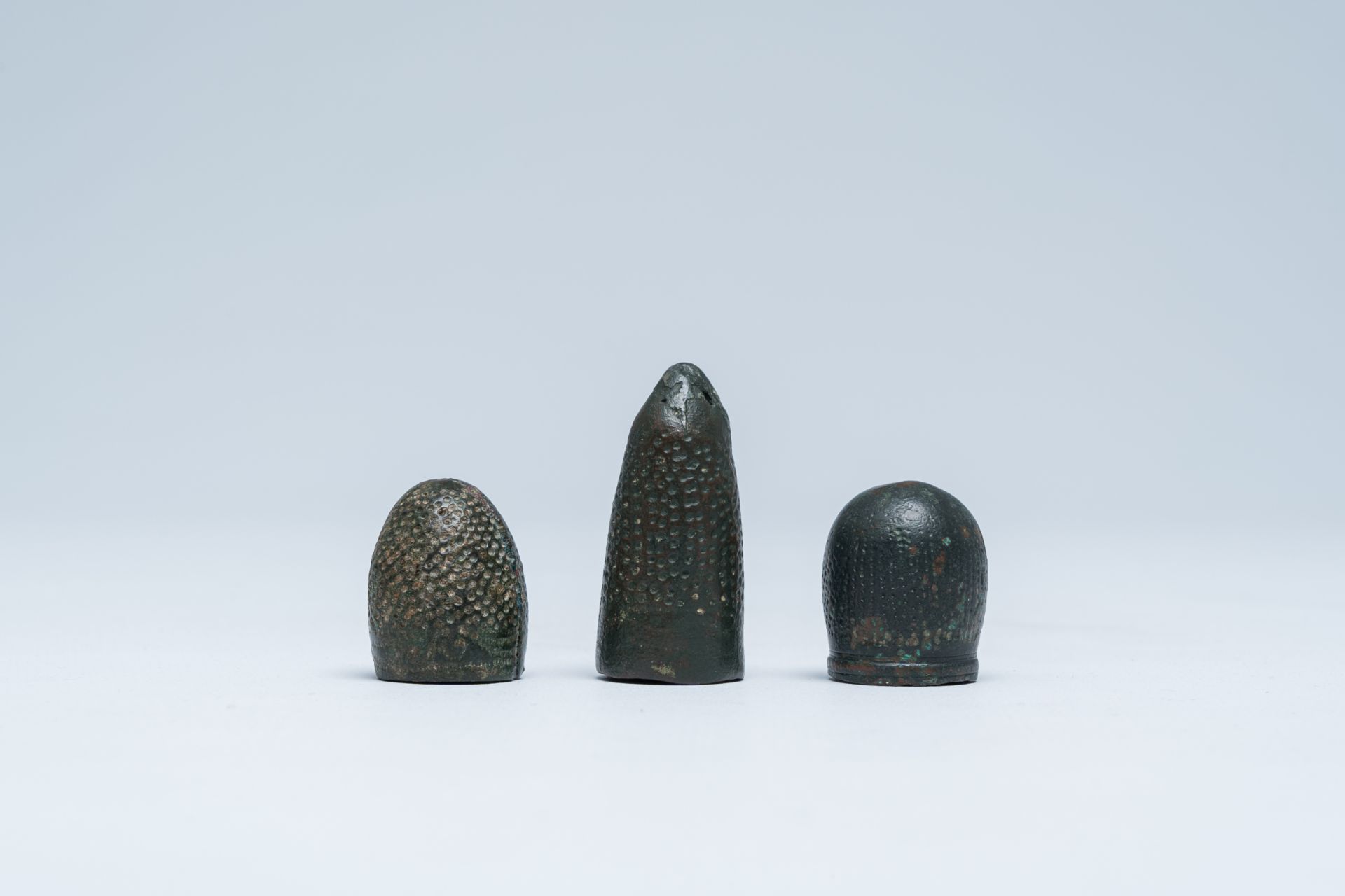 Three Moorish bronze thimbles, 9th/10th C. - Image 3 of 7