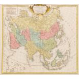 Gilles en Didier Robert de Vaugondy (1688-1766 and 1723-1786): 'Carte de l'Asie', hand-coloured copp