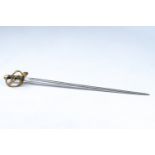 A French cavalry saber with bronze hilt, various marks, 19th/20th C.