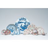 A varied collection of Chinese blue, white, famille verte, famille rose, Imari style and Amsterdams
