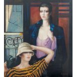 Erwin Mackowiak (1926-2006): 'Invitation Ã  la promenade', oil on canvas, dated (19)88