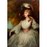 English school, circle of George Romney (1734-1802): Portrait of most probably Lady Altamont, oil on