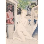Paul Delvaux (1897-1994): The fan, lithograph in colours, ed. 50/75, dated (19)68