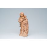 An Italian alabaster Madonna and Child, presumably Trapani, Sicily, 17th C.