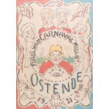 James Ensor (1860-1949): Poster for the 'Carnaval Ostende' (Ostend Carnival), colour poster, dated 1