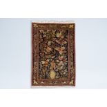 A Persian Qom (Qum/Ghom) 'Shakeri' rug, silk on cotton, Iran, 20th C.