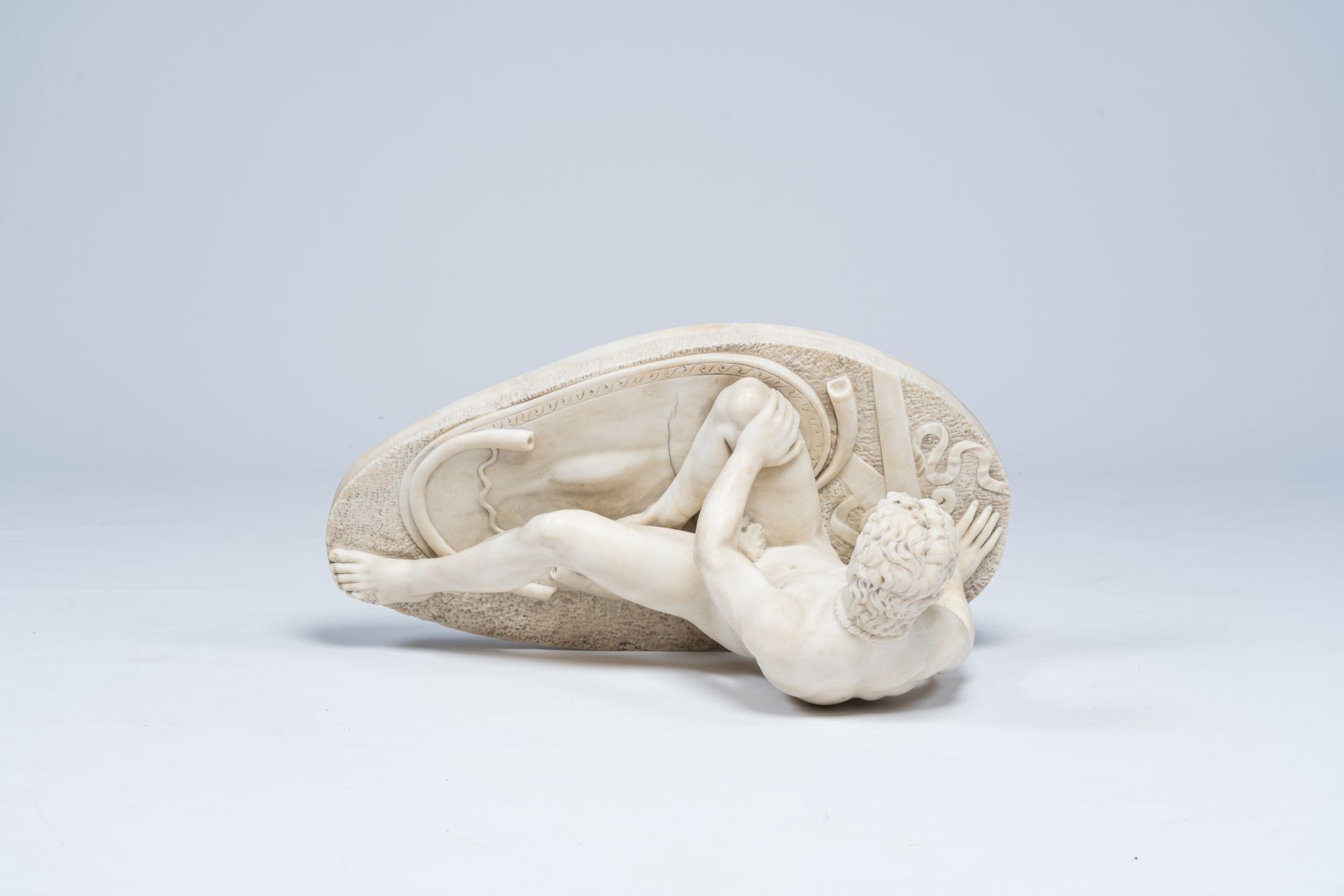 After the antique: The Dying Gaul, marble, 19th/20th C. - Image 6 of 7