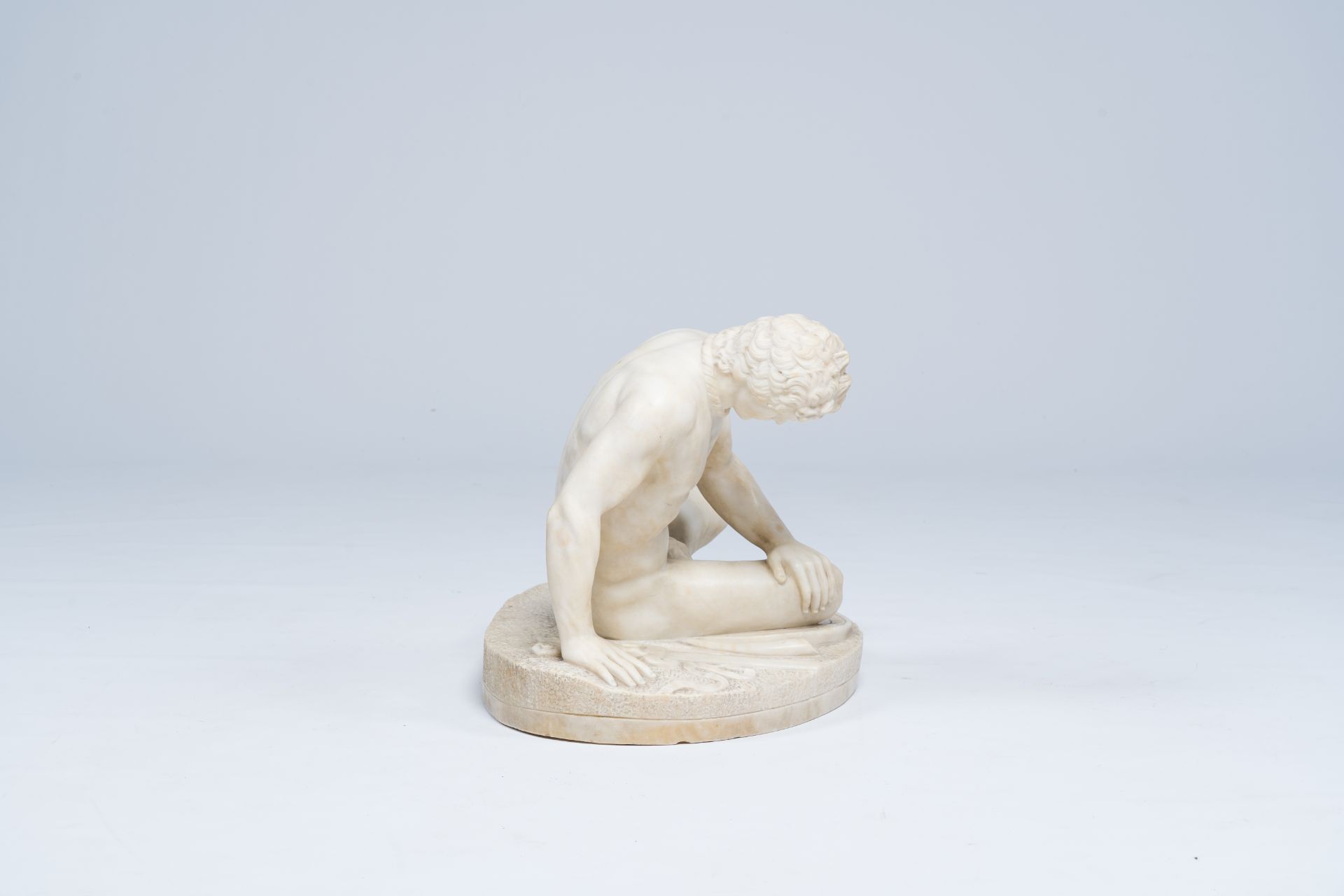After the antique: The Dying Gaul, marble, 19th/20th C. - Image 5 of 7