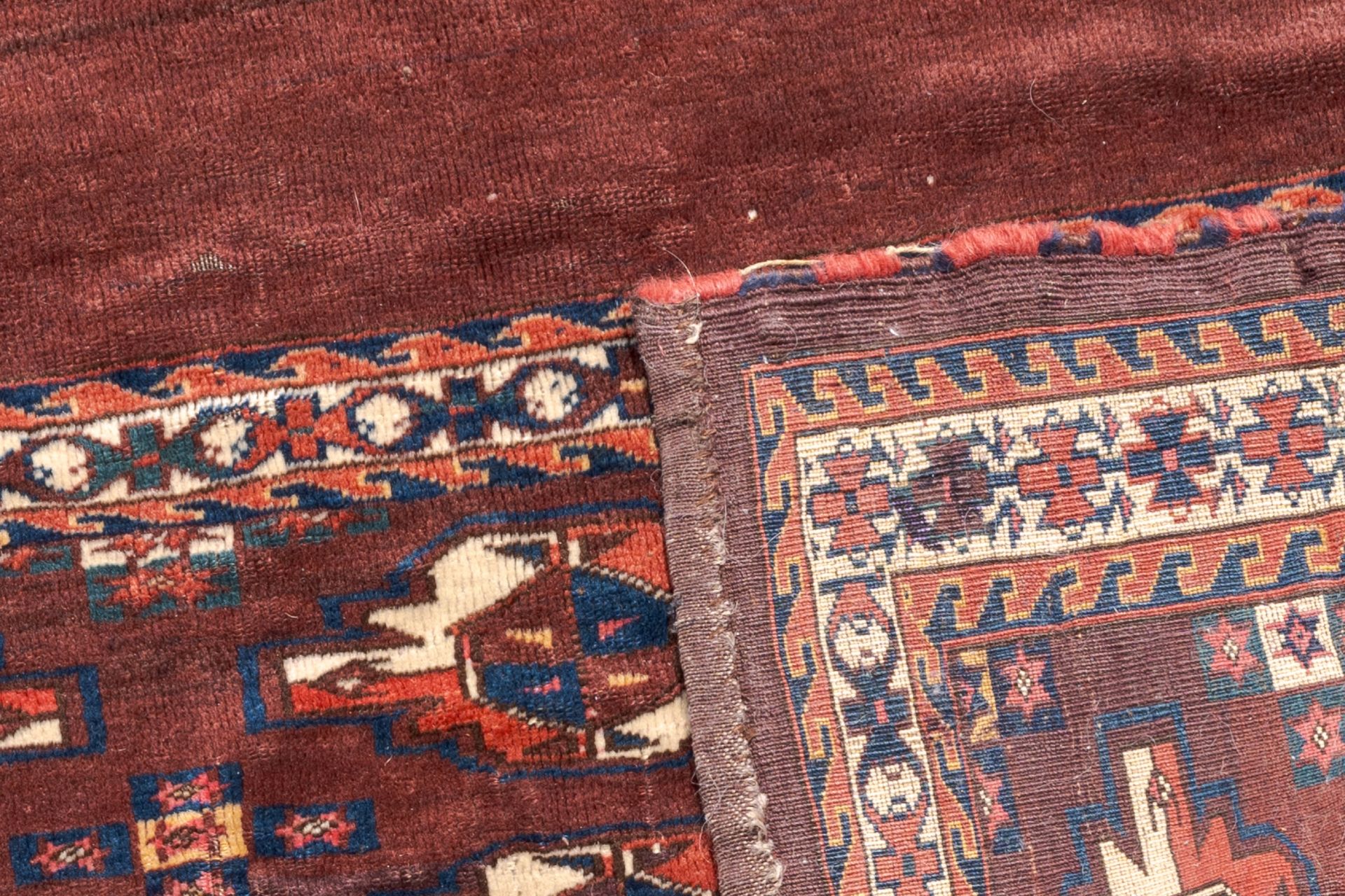 Four various Oriental rugs with geometric design, a.o. a Persian Taleghan rug, wool on cotton, 20th - Image 4 of 6