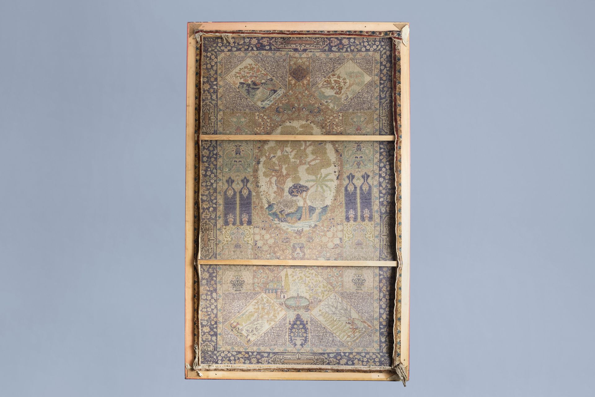 A Turkish Kayseri pictorial rug, silk on cotton, Anatolia, 19th/20th C. - Image 3 of 16