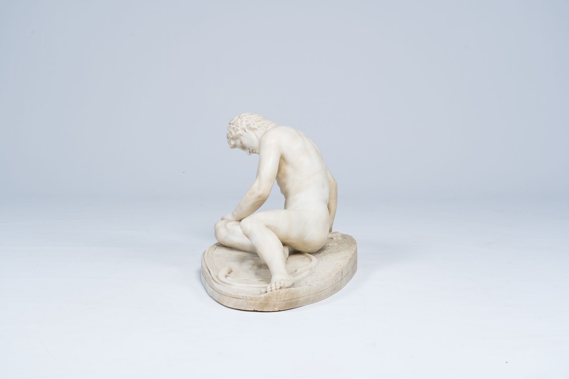 After the antique: The Dying Gaul, marble, 19th/20th C. - Image 3 of 7