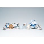 A varied collection of Japanese Satsuma, blue, white, Imari and Kutani porcelain, Edo and later