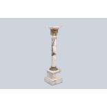 A Neoclassical bronze mounted marble pedestal, 19th/20th C.