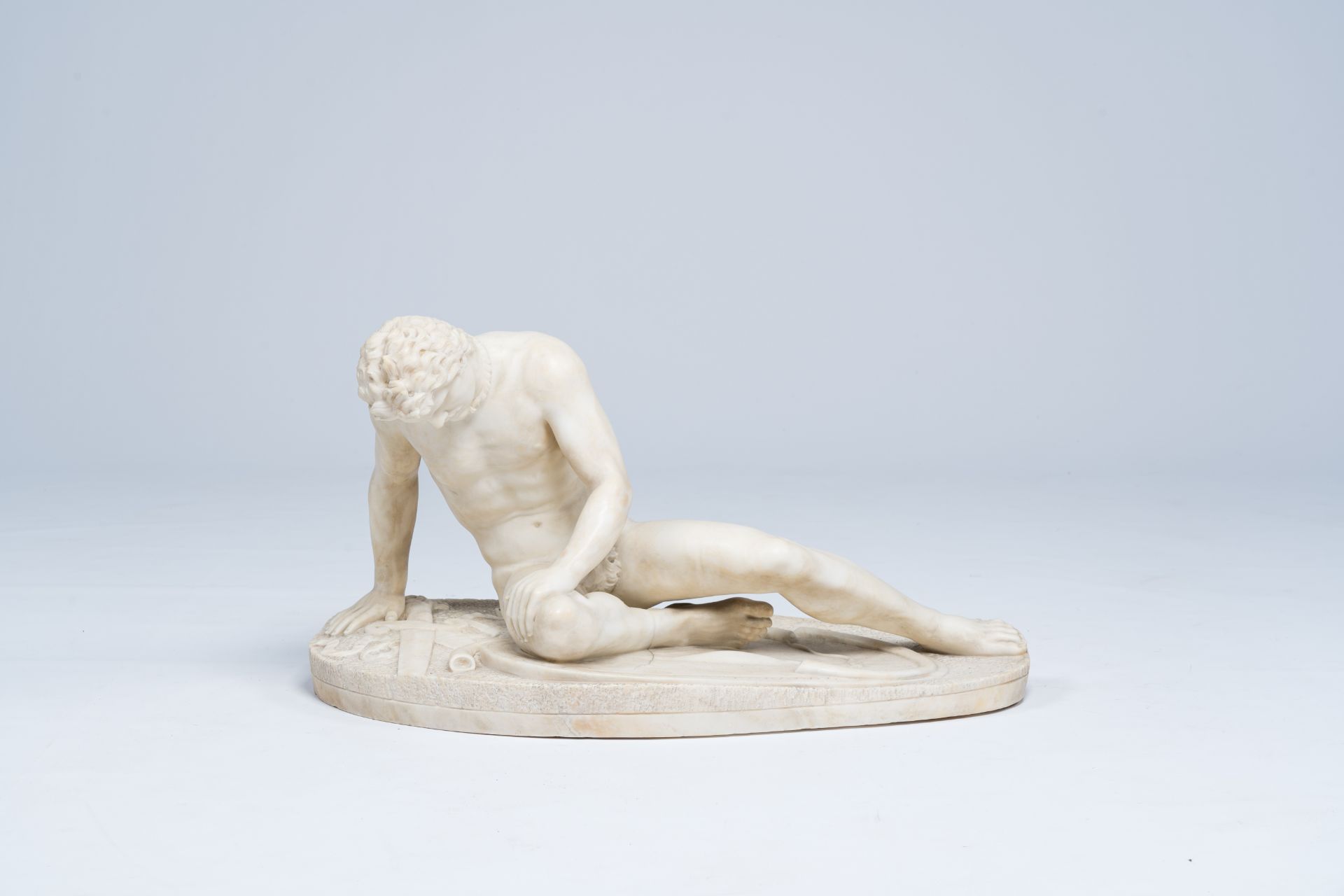After the antique: The Dying Gaul, marble, 19th/20th C. - Image 2 of 7