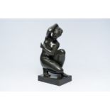 Francois Joseph Bosio (1768-1845): The crouching Venus, patinated bronze, 19th/20th C.