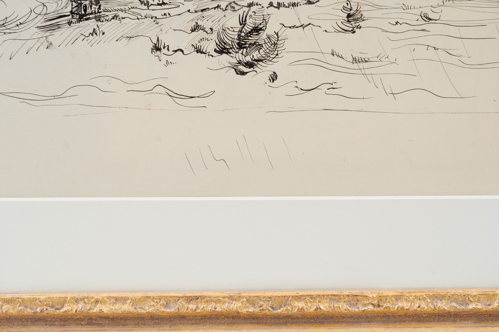 Rik Wouters (1882-1916): Coastal landscape, ink on paper - Image 4 of 5