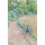 Anna De Weert (1867-1950): Spring walk, oil on canvas, dated (18)95