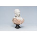 French school, follower of Augustin Pajou (1730-1809): Bust of Madame du Barry, marble, 20th C.