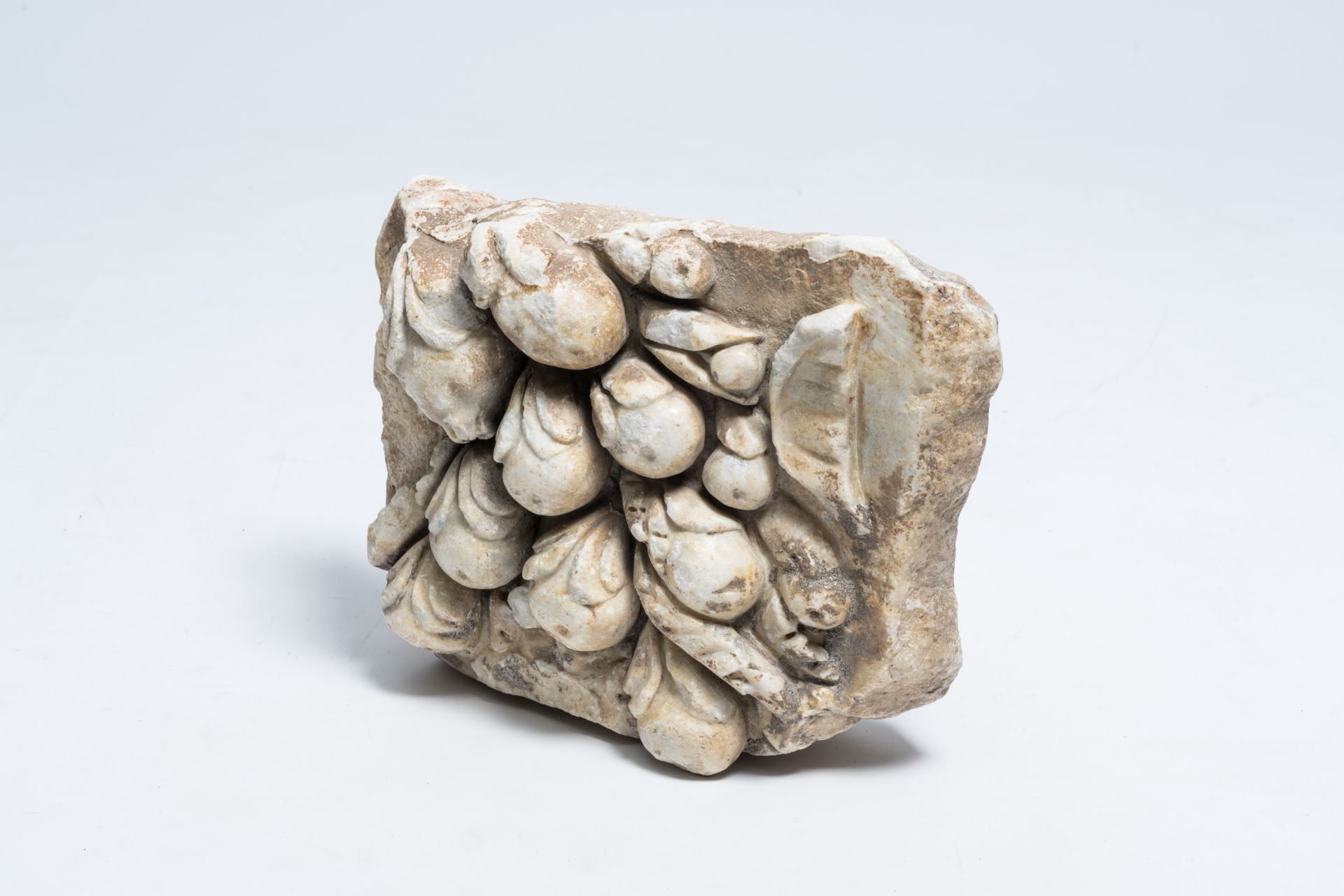 A Roman marble 'fruits' relief sculpture, Italy, ca. 2th C. - Image 3 of 3