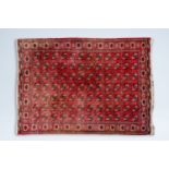 A Turkmen Tekke rug with geometric design, wool on cotton, 20th C.