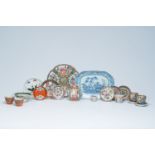 A varied collection of Chinese famille rose, Canton famille rose and blue and white porcelain, 18th/