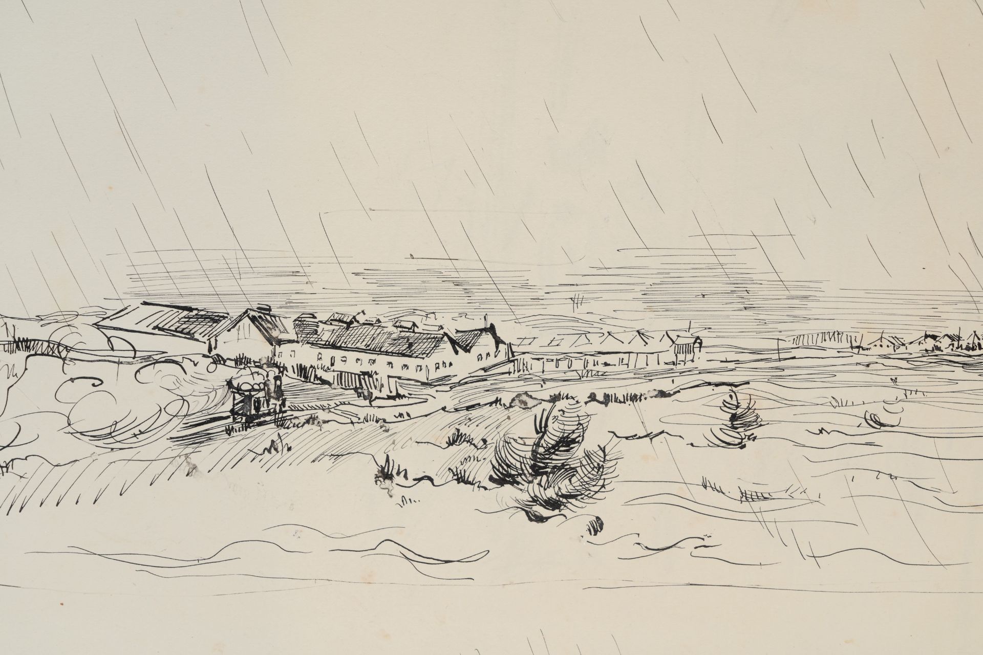 Rik Wouters (1882-1916): Coastal landscape, ink on paper - Image 5 of 5