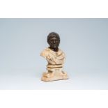 An Italian marble and bronze figure of a Roman emperor, late 17th C.