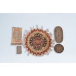 A varied collection of Oriental carpets and various fragments with a.o. gold and silver thread, 19th