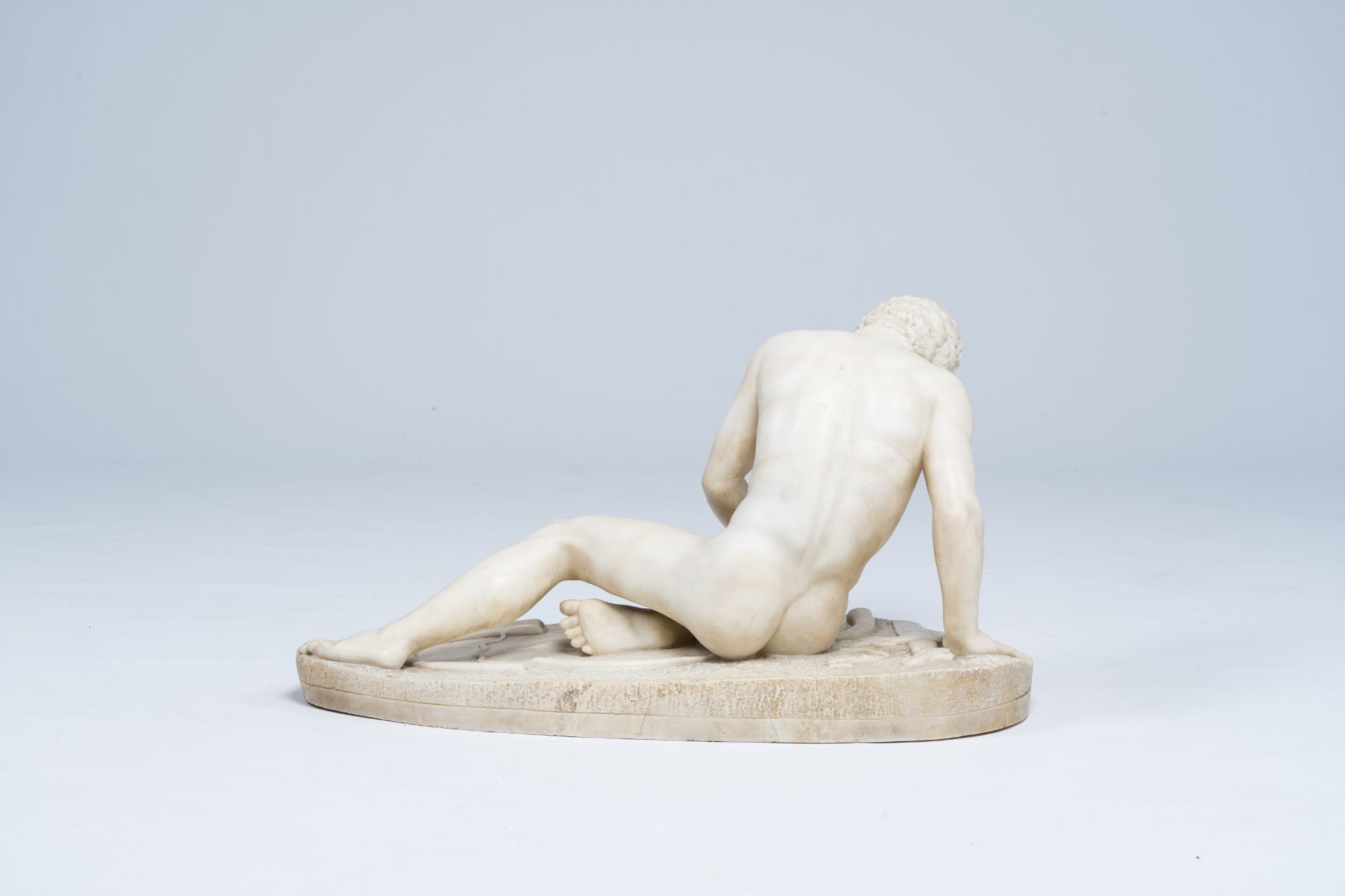 After the antique: The Dying Gaul, marble, 19th/20th C. - Image 4 of 7