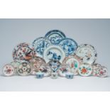 A varied collection of Chinese blue, white, Imari style, famille rose and famille verte porcelain, 1