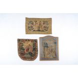 Two wall tapestries and a fragment with religious scenes, Flanders and England, 17th C.