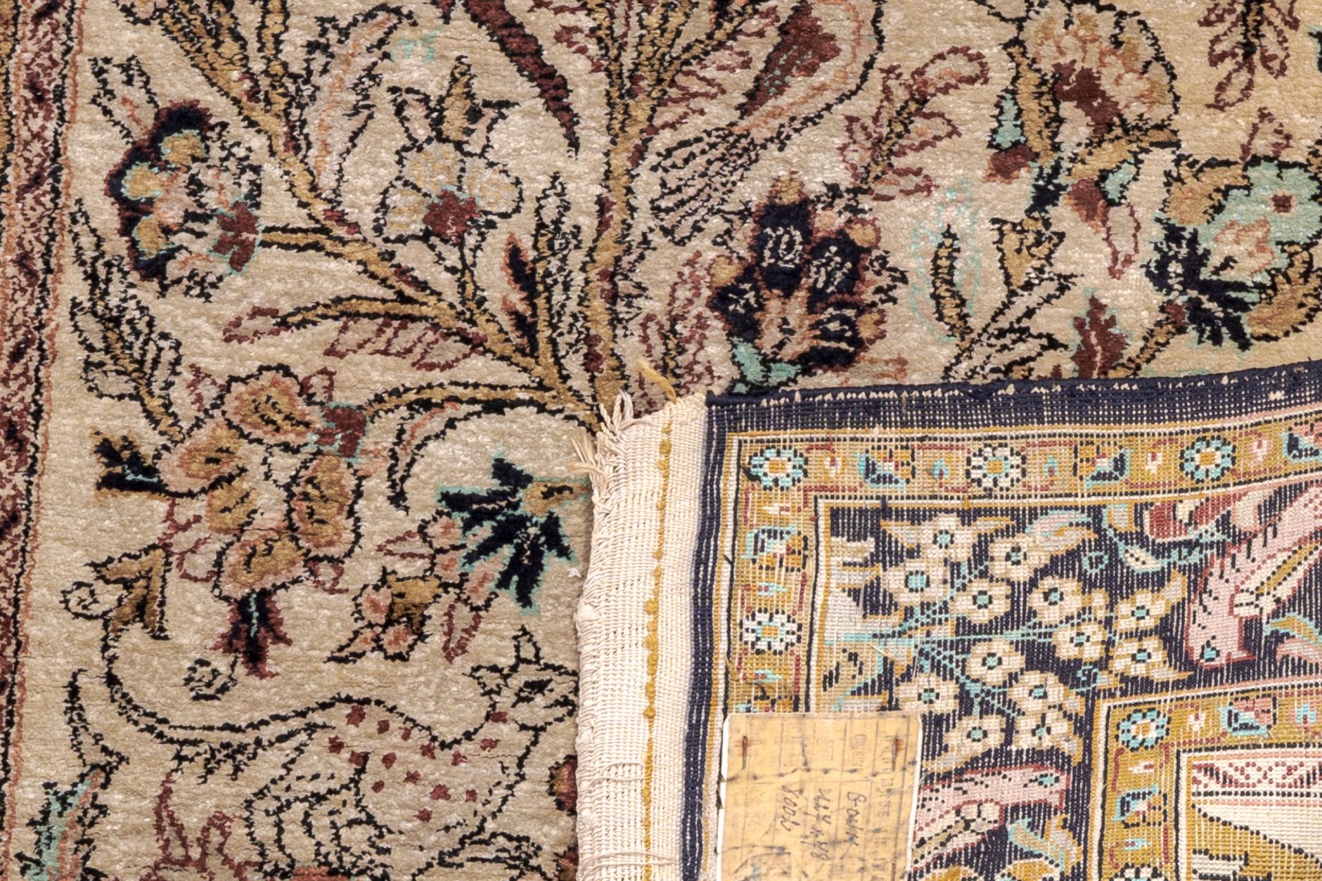 Two Persian Goum and Isfahan 'Tree of Life' rugs, wool and silk on cotton, Iran, 20th C. - Image 3 of 4