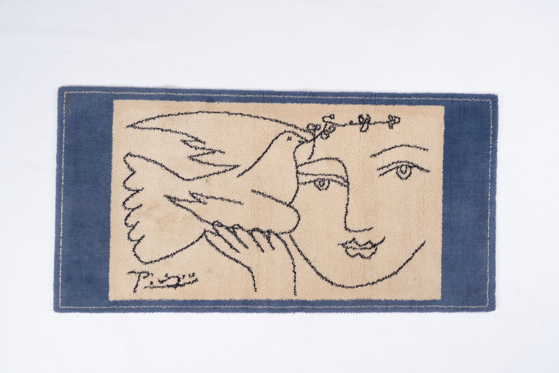 Pablo Picasso (1881-1973, after): 'Le visage de la paix', wool carpet