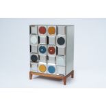 Olivier De Schrijver (1958): A 'Special Olivier' two-door cabinet with antique glass and lined with