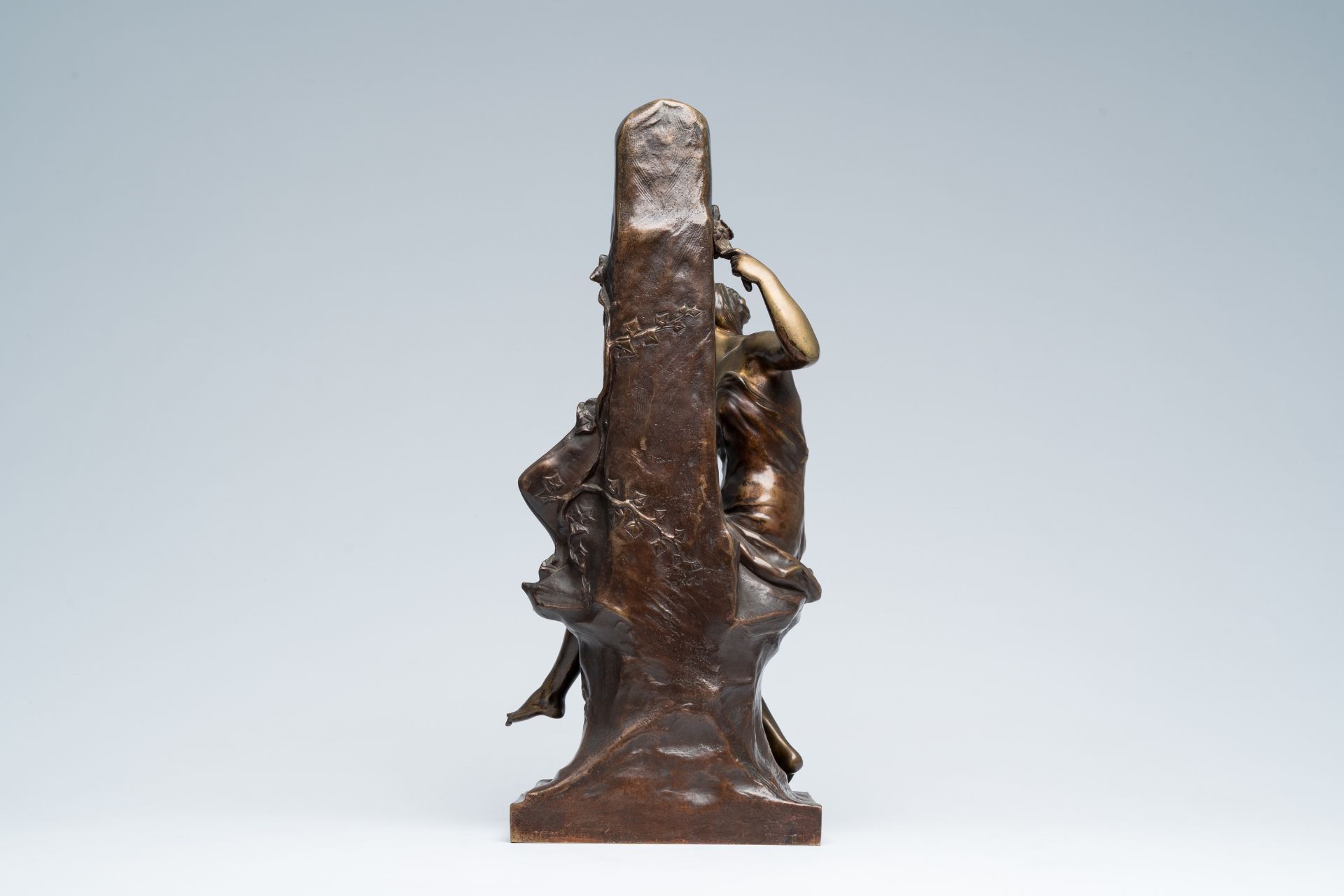 Emile Picault (1833-1915): 'Le souvenir', brown patinated bronze - Image 4 of 12