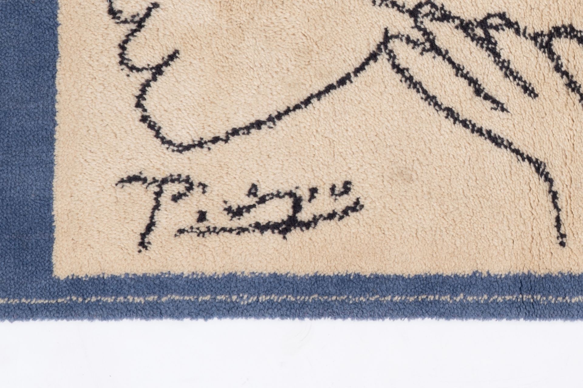 Pablo Picasso (1881-1973, after): 'Le visage de la paix', wool carpet - Image 3 of 3