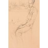 Jules De Bruycker (1870-1945): 'Le modele', pencil on paper