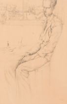 Jules De Bruycker (1870-1945): 'Le modele', pencil on paper