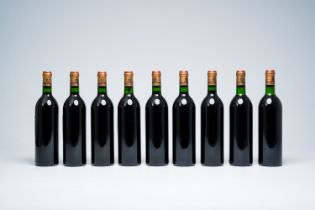 Nine bottles of Chateau Longueville, Pauillac-Medoc, Bordeaux, 1981