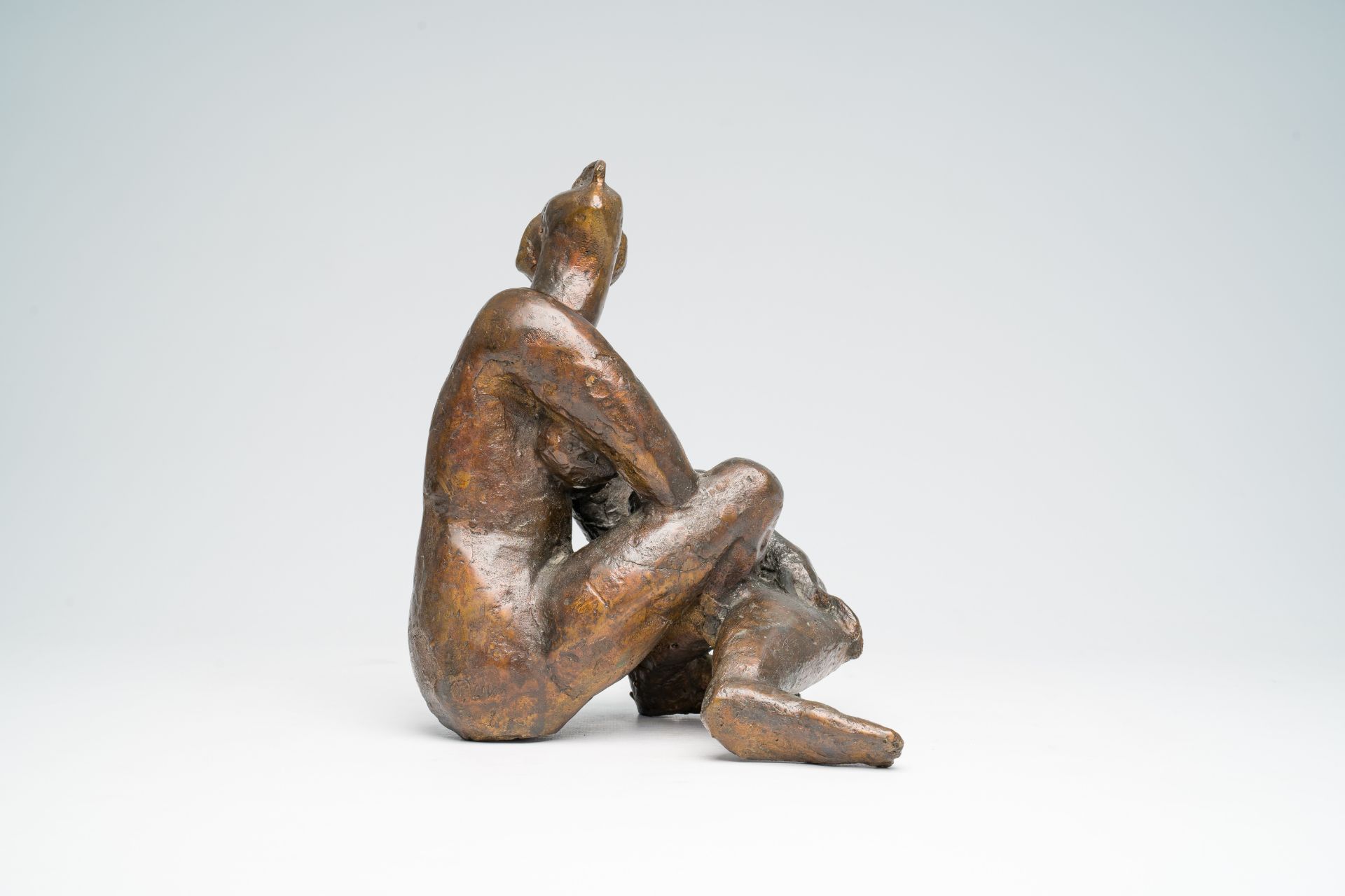 Livia Canestraro (1936): Seated nude, brown patinated bronze - Image 5 of 8