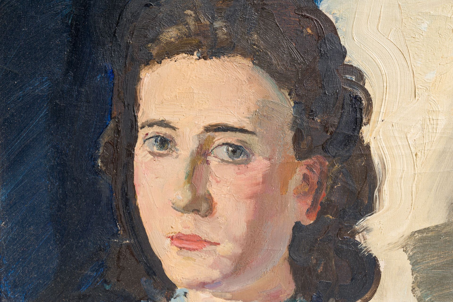 Albert De Deken (1915-2003): Portrait of a lady, oil on canvas - Image 5 of 5