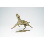 Jan Desmarets (1961): A dog, green patinated bronze, ed. 16/24