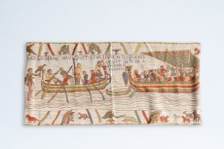 Jean Laurent (20th C.): 'Prise de Dinan', embroidered tapestry, dated 1976