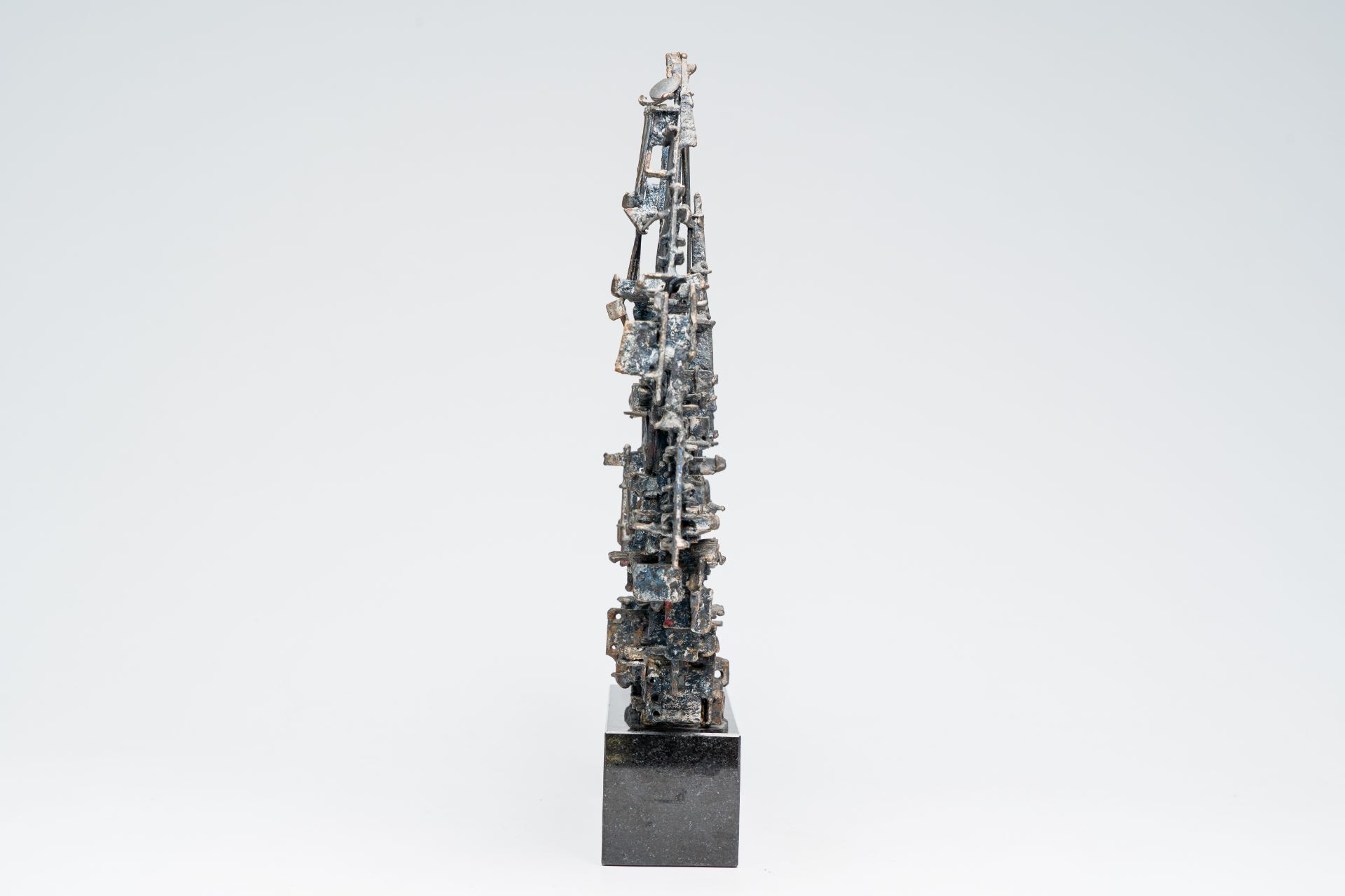 Roger Bonduel (1930-2019): Untitled (Boat), patinated metal on a marble base - Image 3 of 7