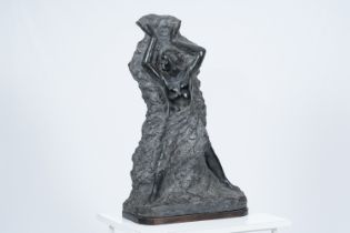 Georges Wasterlain (1889-1963): Nude lady, patinated cast stone