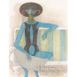 Jef Van Tuerenhout (1926-2006): Waiting impatiently, mixed media on paper, dated March 1 (19)76
