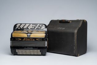 An Italian 'Accordiola' chromatic accordion with button keyboard and box, last quarter of the 20th C